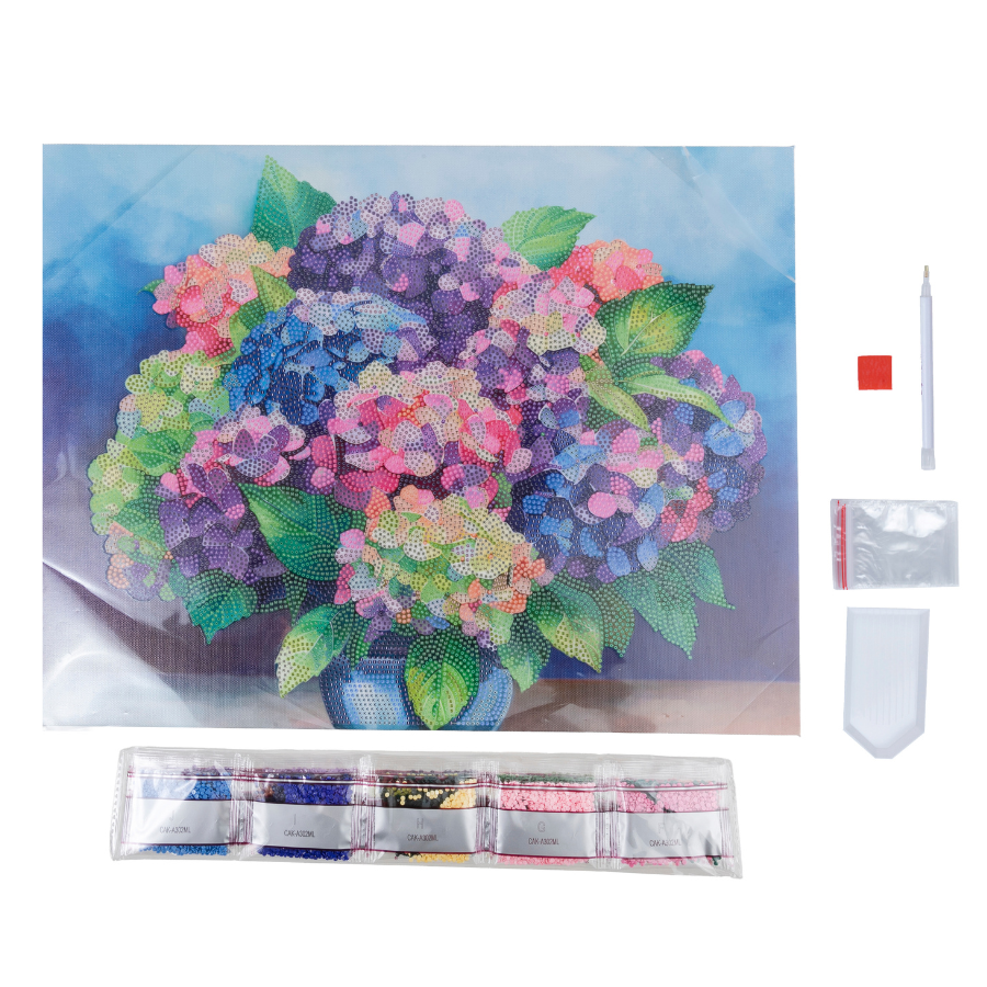 "Floral Set" Crystal Art Canvas Kit 35cmx45cm Set of 2