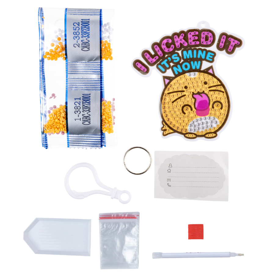 I Licked It Crystal Art Bag Charm Kit Fuzzballs