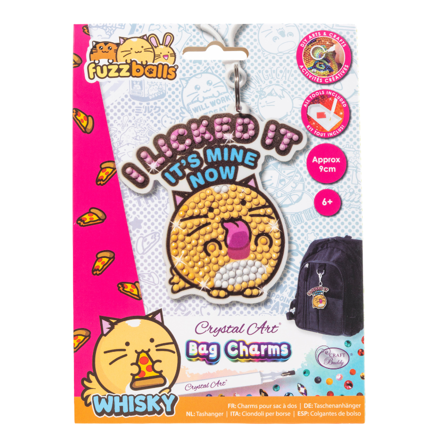 I Licked It Crystal Art Bag Charm Kit Fuzzballs