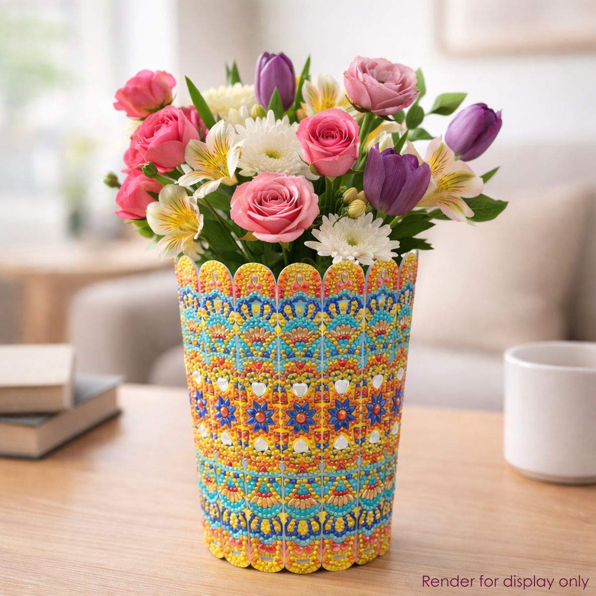 Joyful blossom crystal art vase lifestyle