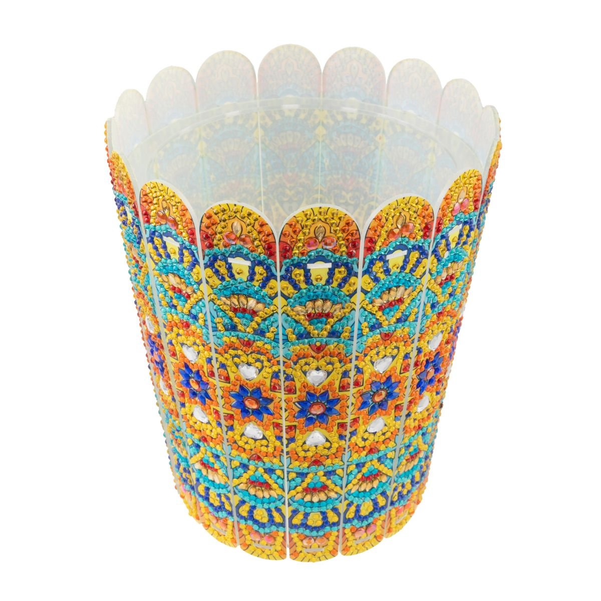 Joyful blossom crystal art vase top