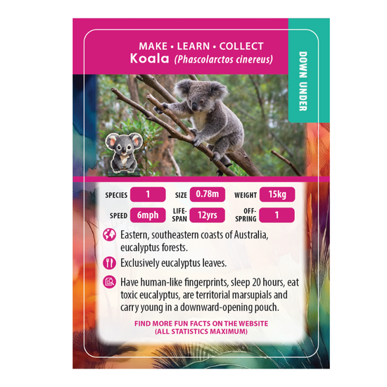 Koala Crystal Art Wildlife Buddies educard front