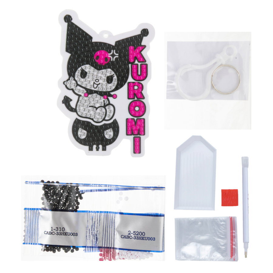 Kuromi Crystal Art Bag Charm Kit Hello Kitty