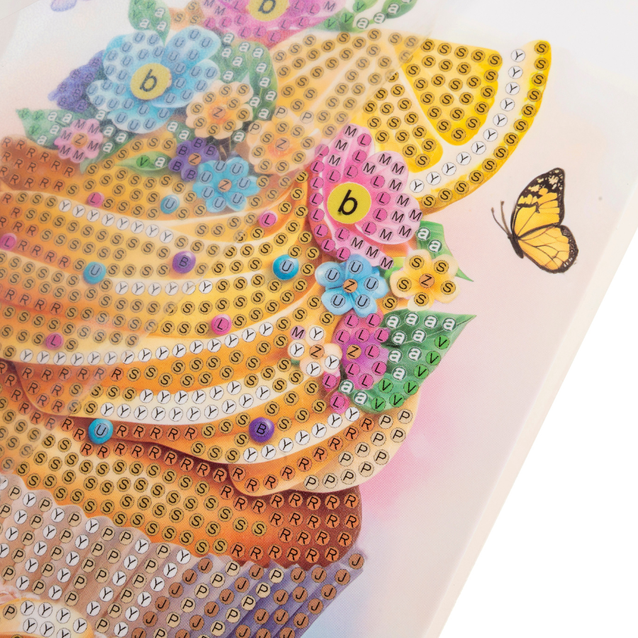 Lemon Cupcake Crystal Art Card Kit 12.6cm x 17.5cm