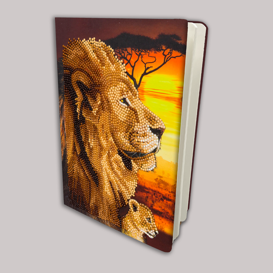 CANJ-16: "Lions of the Savannah" Crystal Art Notebook