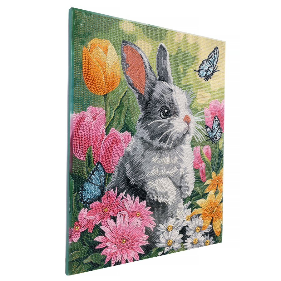 Little Rabbit Crystal Art Canvas Kit 40x50cm
