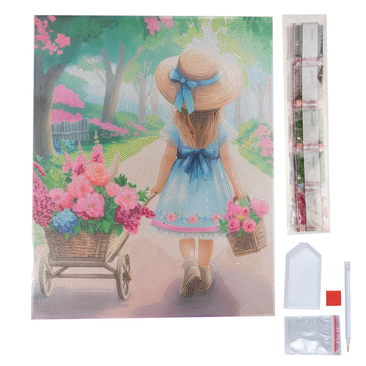 Little gardeners journey crystal art canvas 40x50 contents