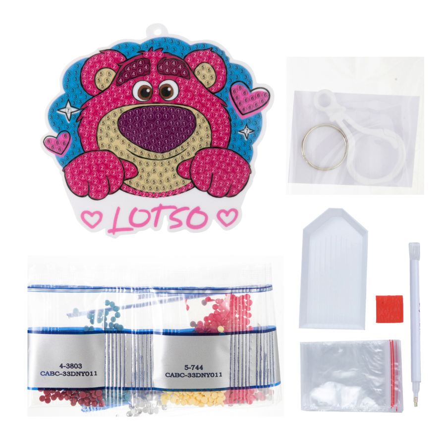 Lotso Crystal Art Bag Charm Kit Toy Story Disney Pixar