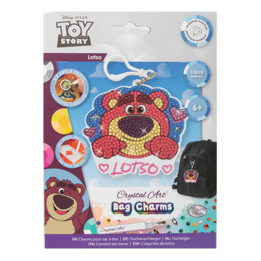 Lotso Crystal Art Bag Charm Kit Toy Story Disney Pixar
