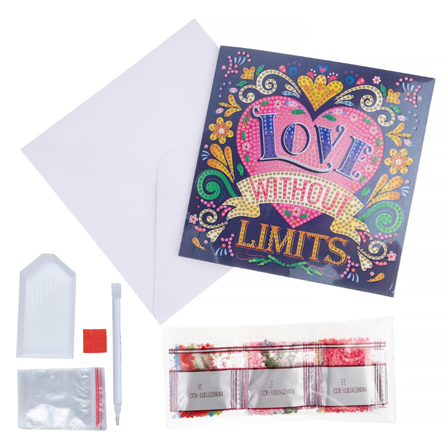 Love Without Limits Crystal Art Card Kit 15x15 7