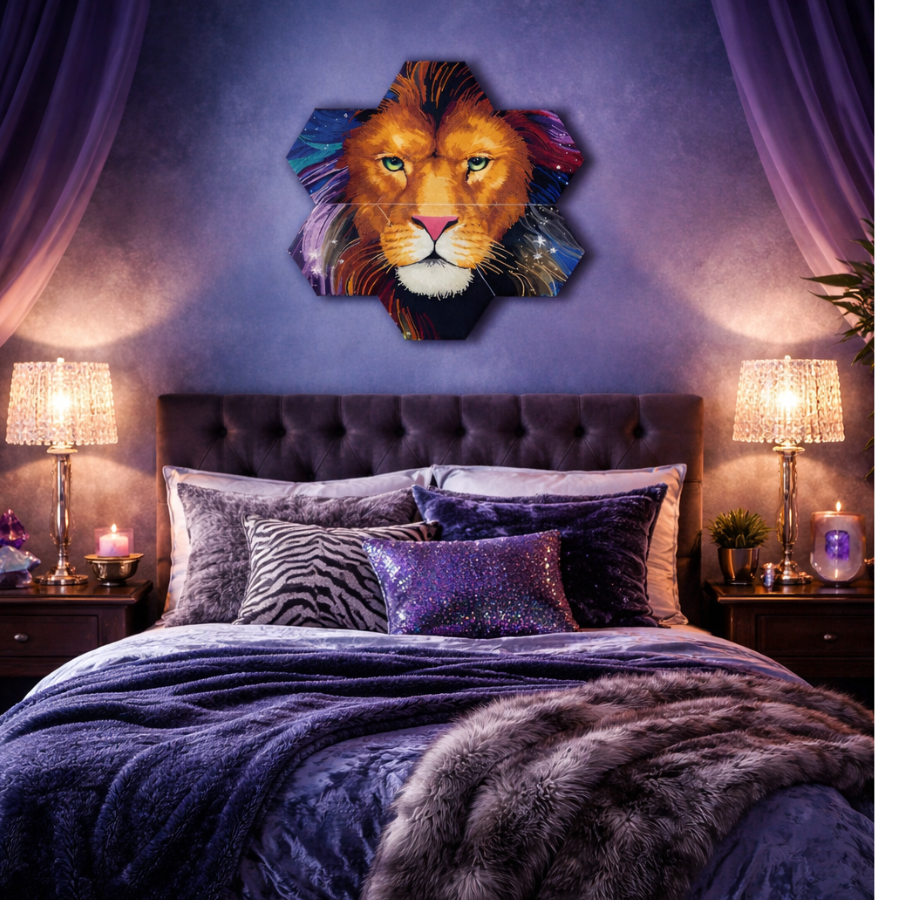 Majestic Lion Crystal Art Hexagon Decoration Kit