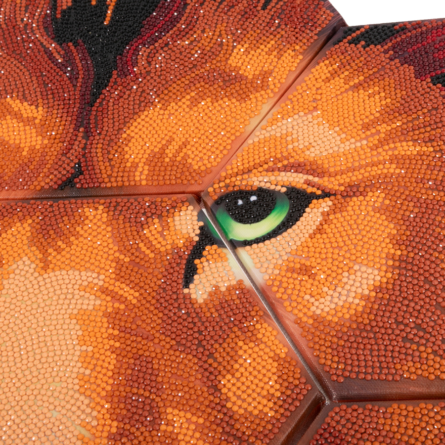 Majestic Lion Crystal Art Hexagon Decoration Kit