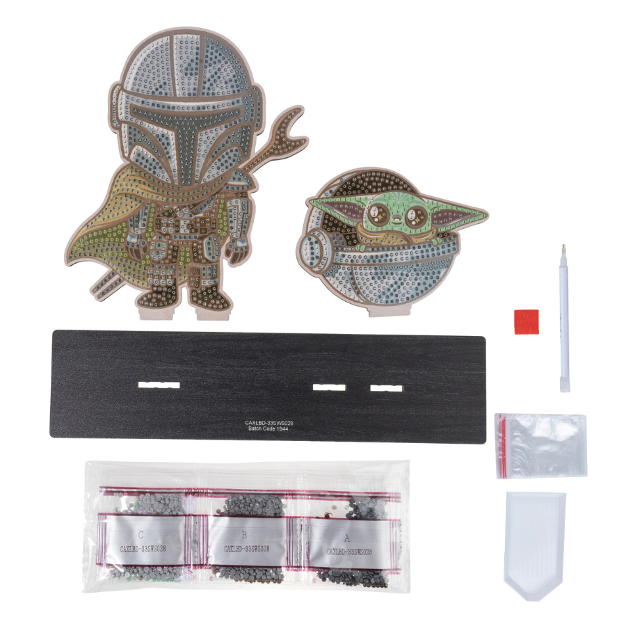 Mandalorian & Grogu Crystal Art Duo Double Buddies XL Star Wars