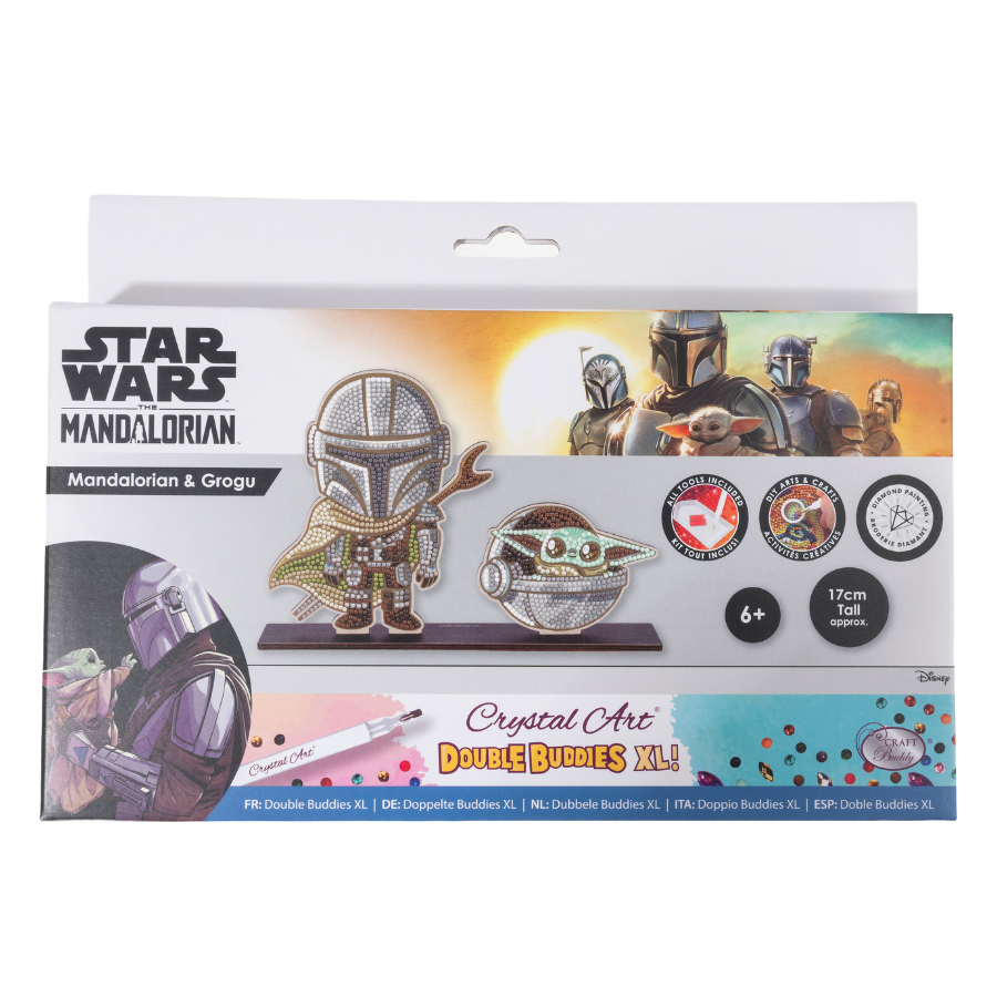 Mandalorian & Grogu Crystal Art Duo Double Buddies XL Star Wars