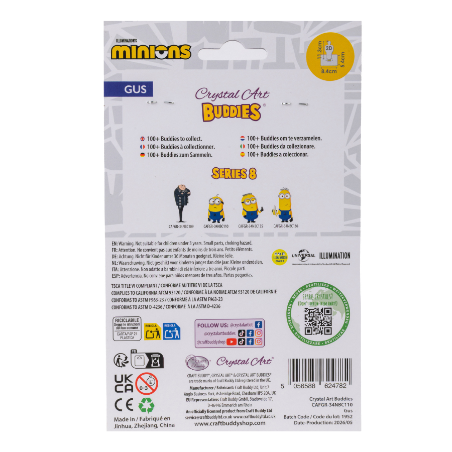 Minion Gus Crystal Art Buddies Kit Minions Series 8