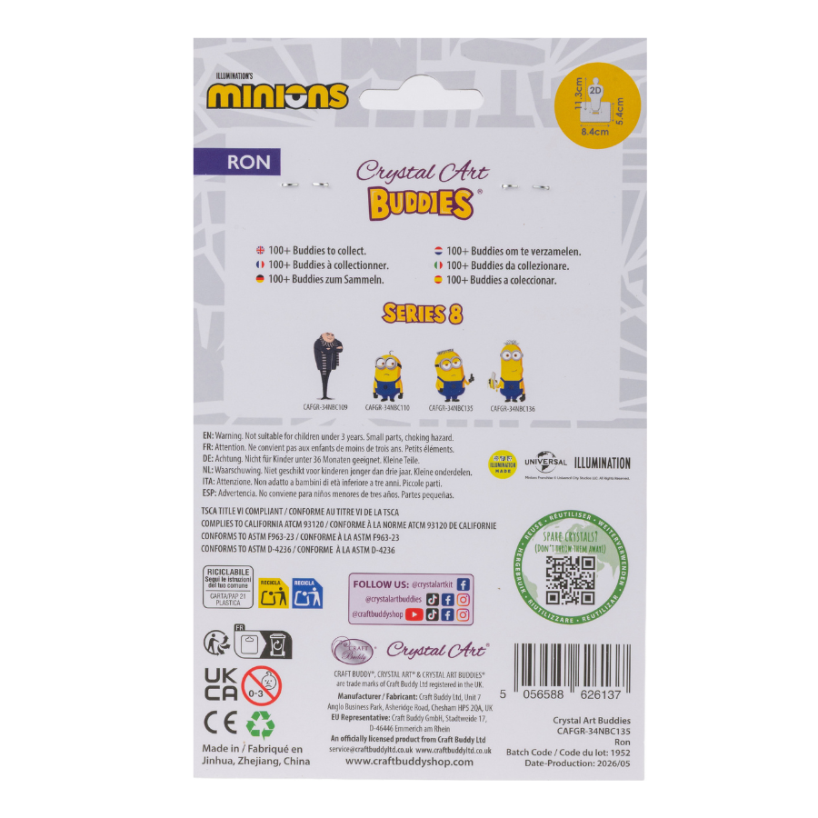 Minion Ron Crystal Art Buddies Kit Minions Series 8