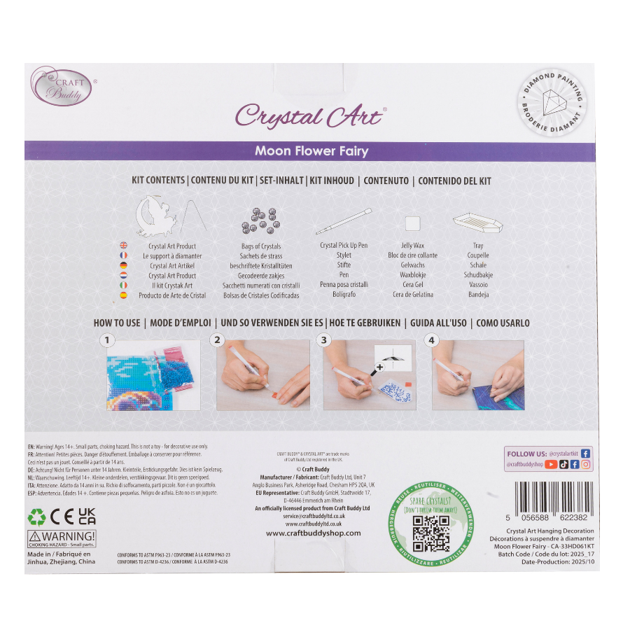 Moon Flower Fairy Crystal Art Hanging Decoration Kit