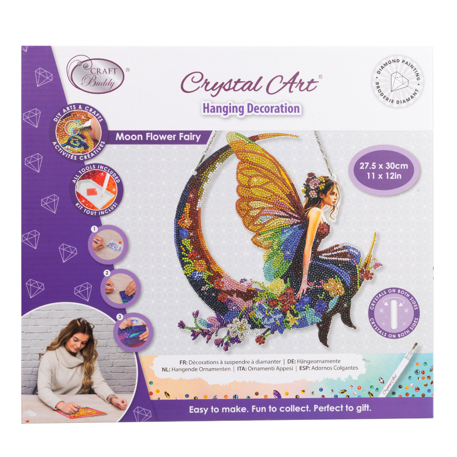 Moon Flower Fairy Crystal Art Hanging Decoration Kit