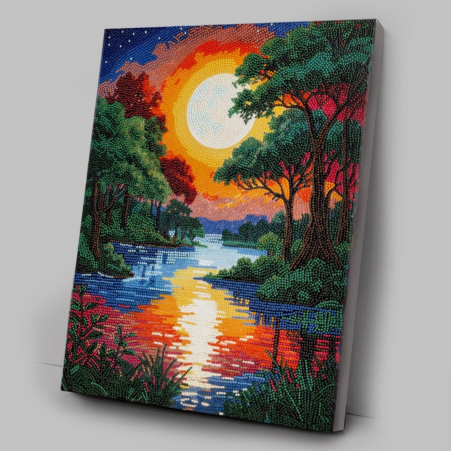 Moonlit Reflections Crystal Art Canvas Kit 40x50cm