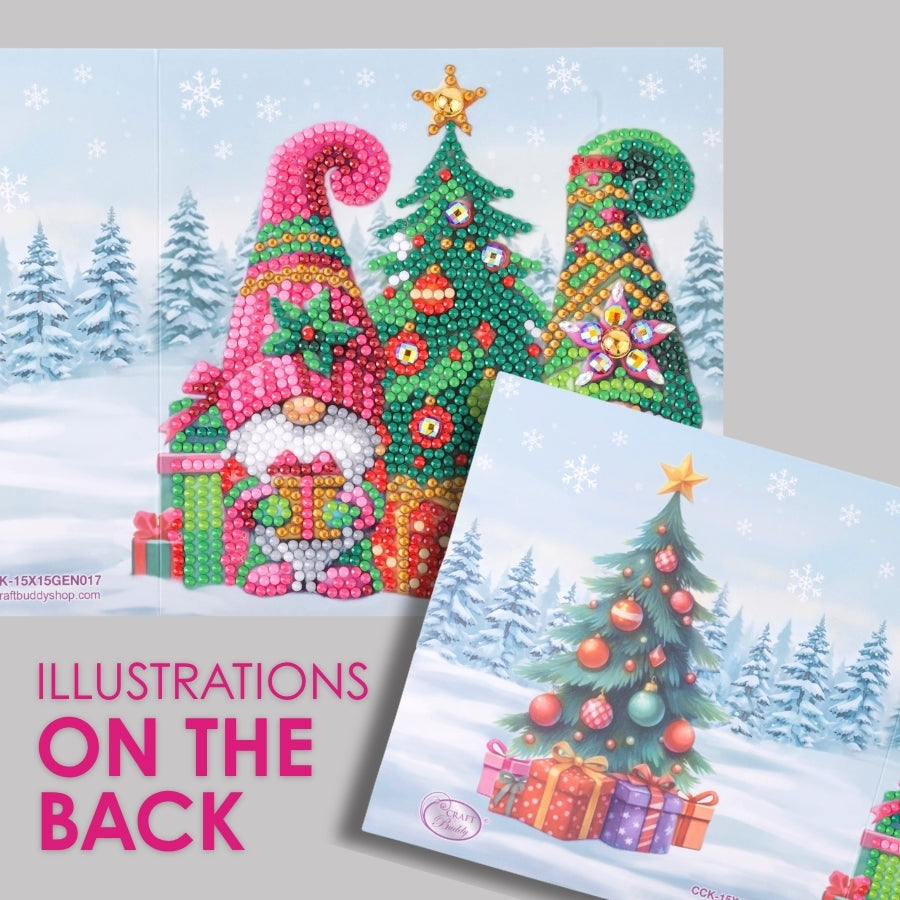 Mr & Mrs Gonk Crystal Art Card Kit 15x15cm