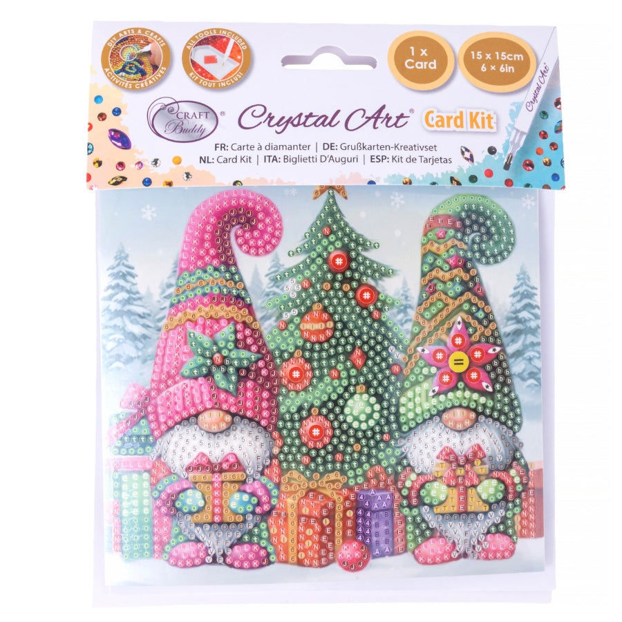 Mr & Mrs Gonk Crystal Art Card Kit 15x15cm