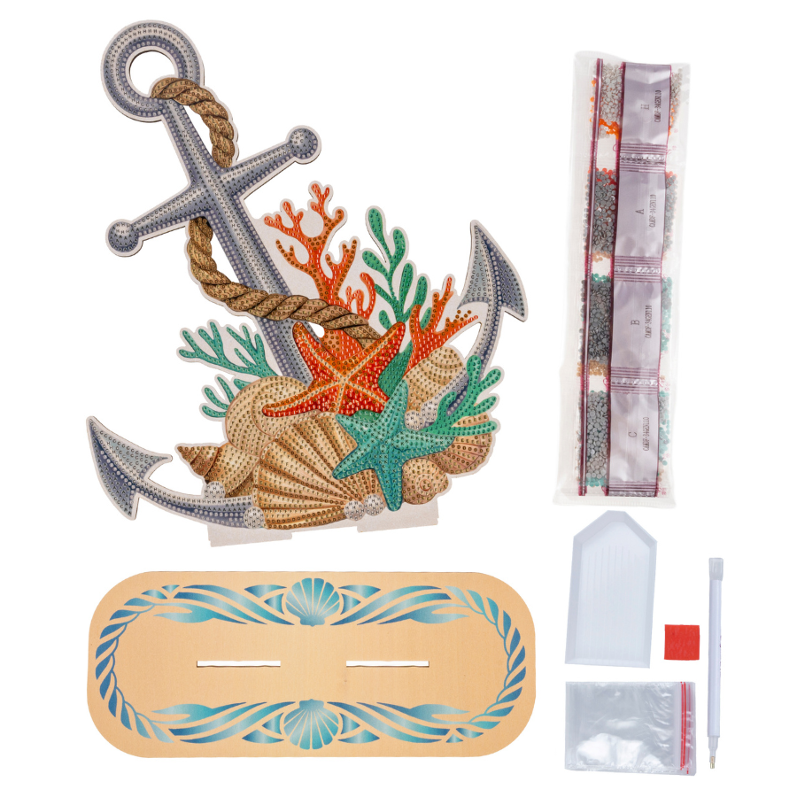 Nautical Anchor Crystal Art Decoration Kit