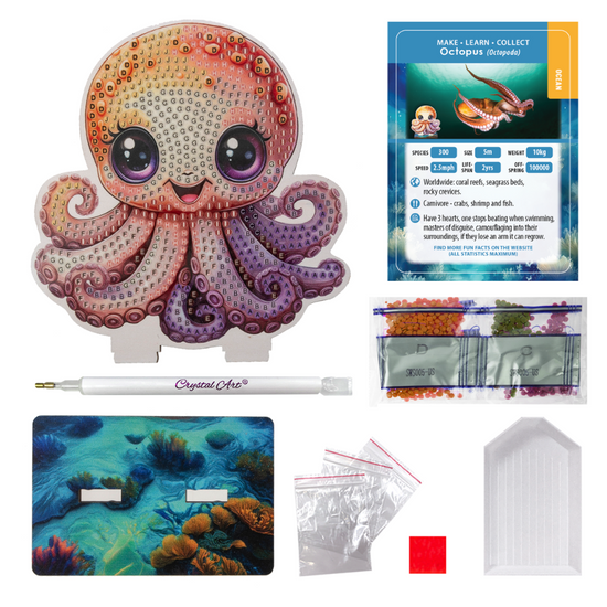 Octopus Crystal Art Wildlife Buddies contents