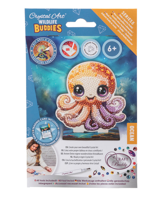 Octopus Crystal Art Wildlife Buddies pack