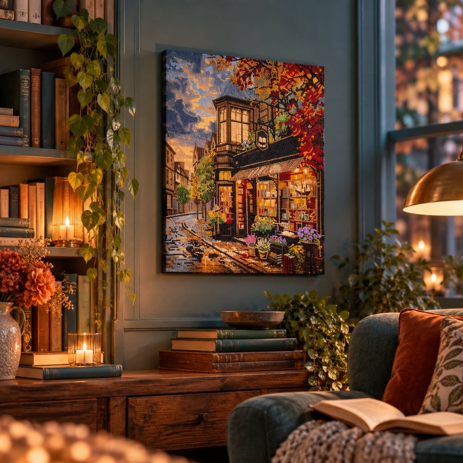 Old Book Store Crystal Art Canvas Kit 40x50cm