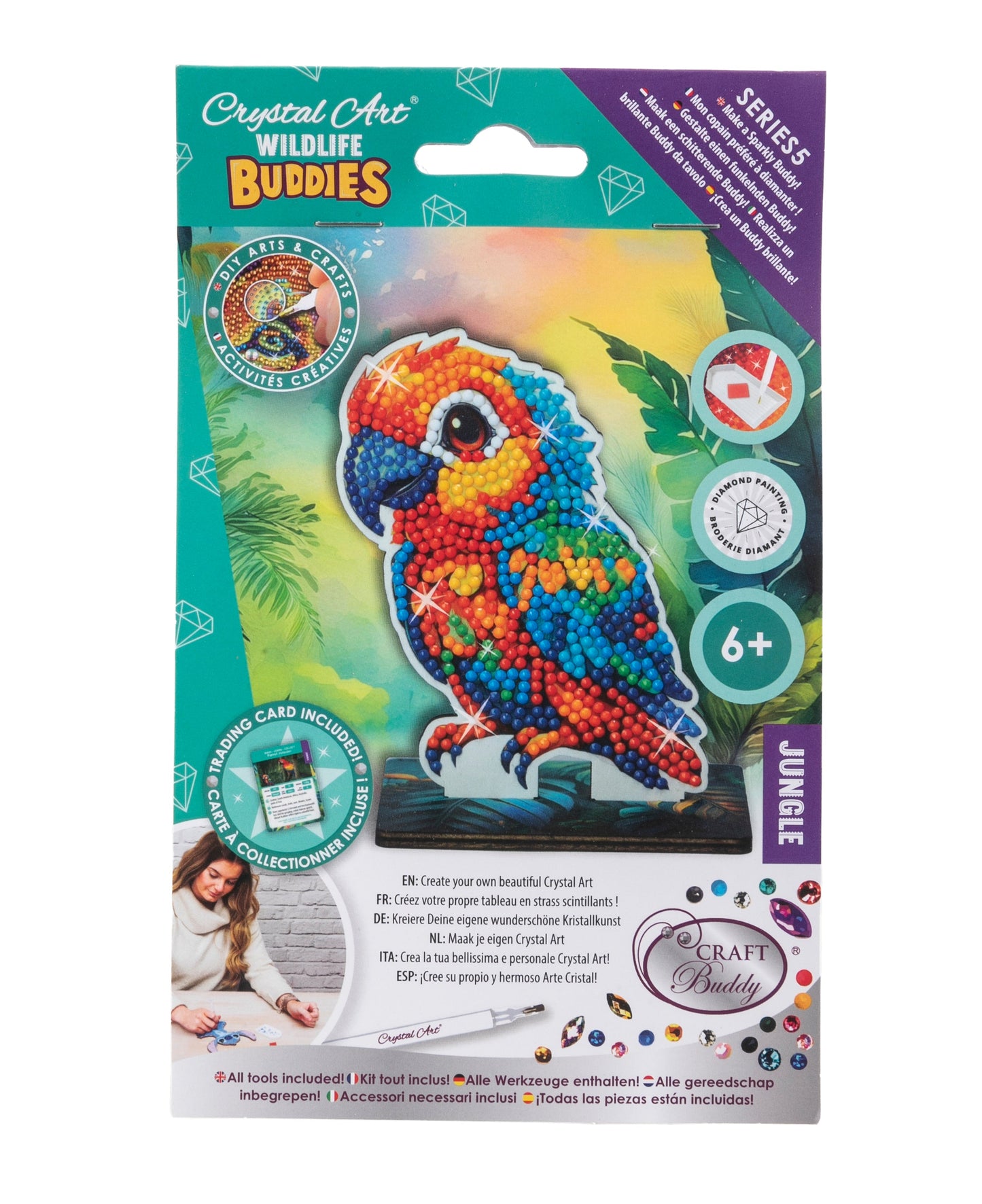 Parrot Crystal Art Wildlife Buddies pack