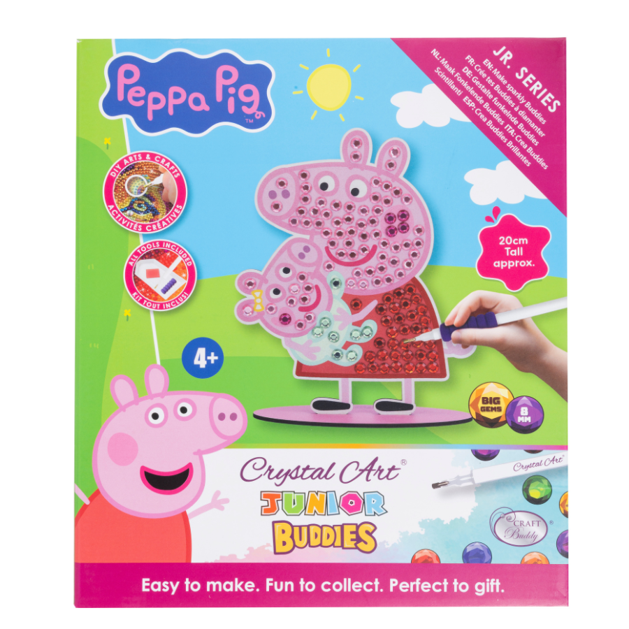 Peppa & Evie Crystal Art Junior Buddies XL Peppa Pig