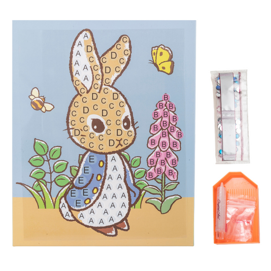 Peter Rabbit Crystal Art Junior Canvas Kit 4