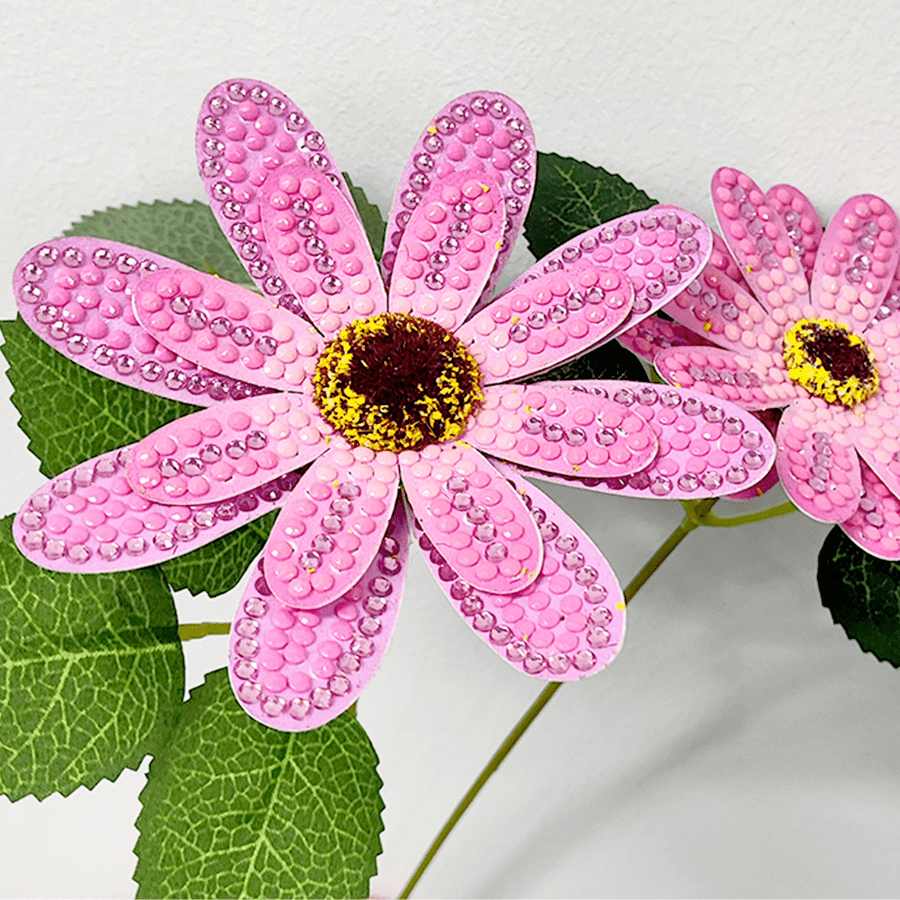 Pink Lilac Crystal Art 3D Flower Kit 9