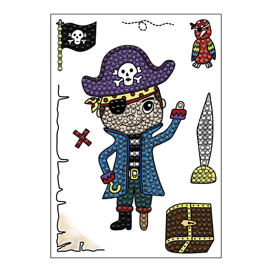 Pirate Adventure Crystal Art A6 Stamp Set 2