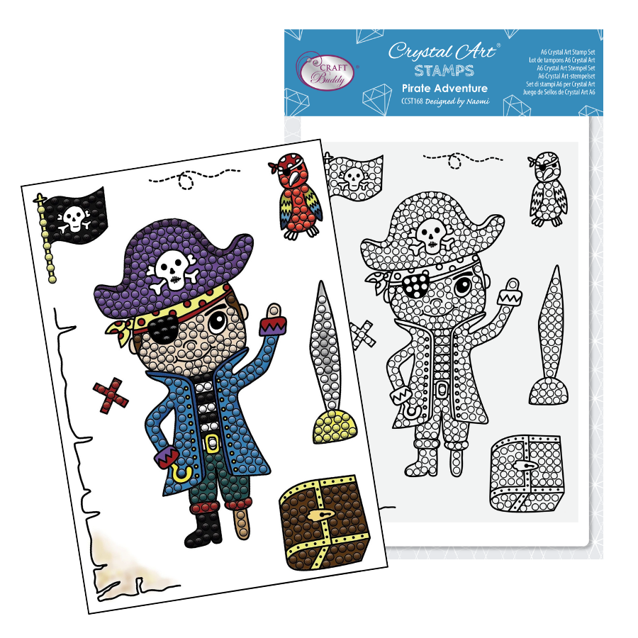 Pirate Adventure Crystal Art A6 Stamp Set 5