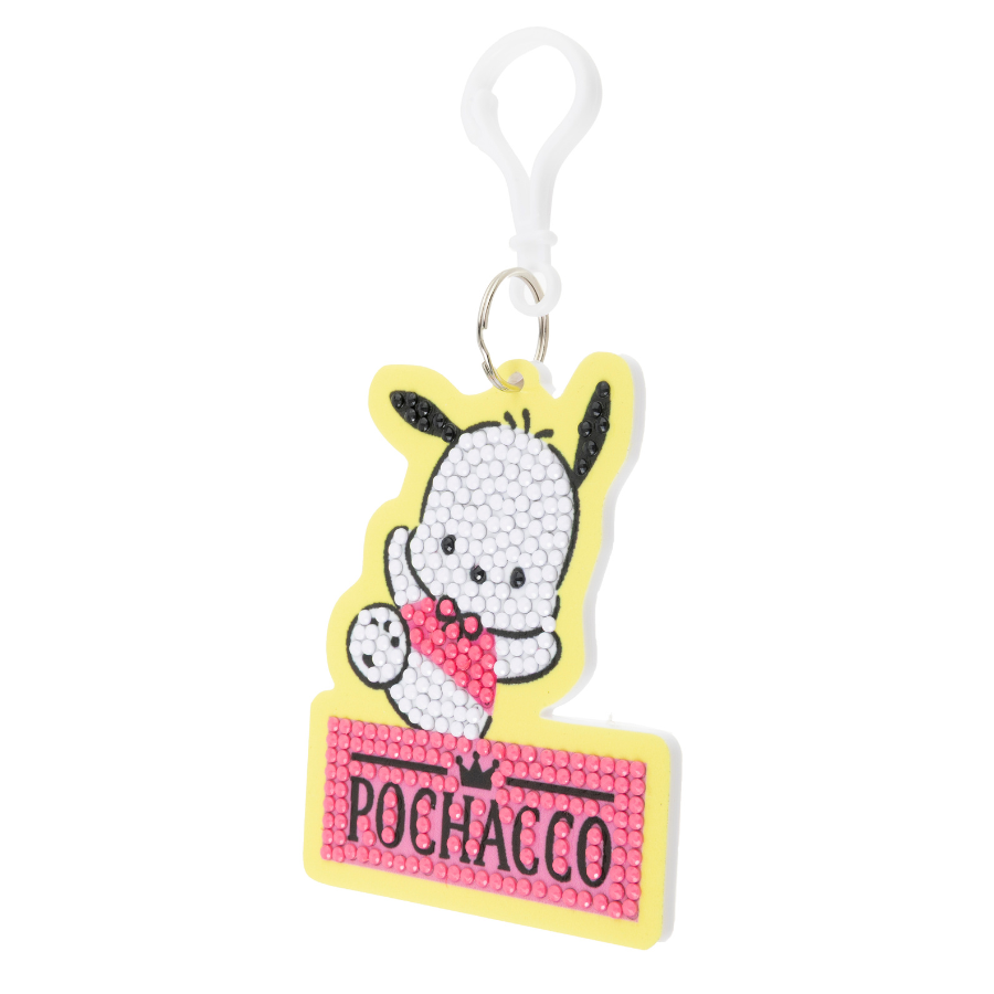 Pochacco Crystal Art Bag Charm Kit Hello Kitty