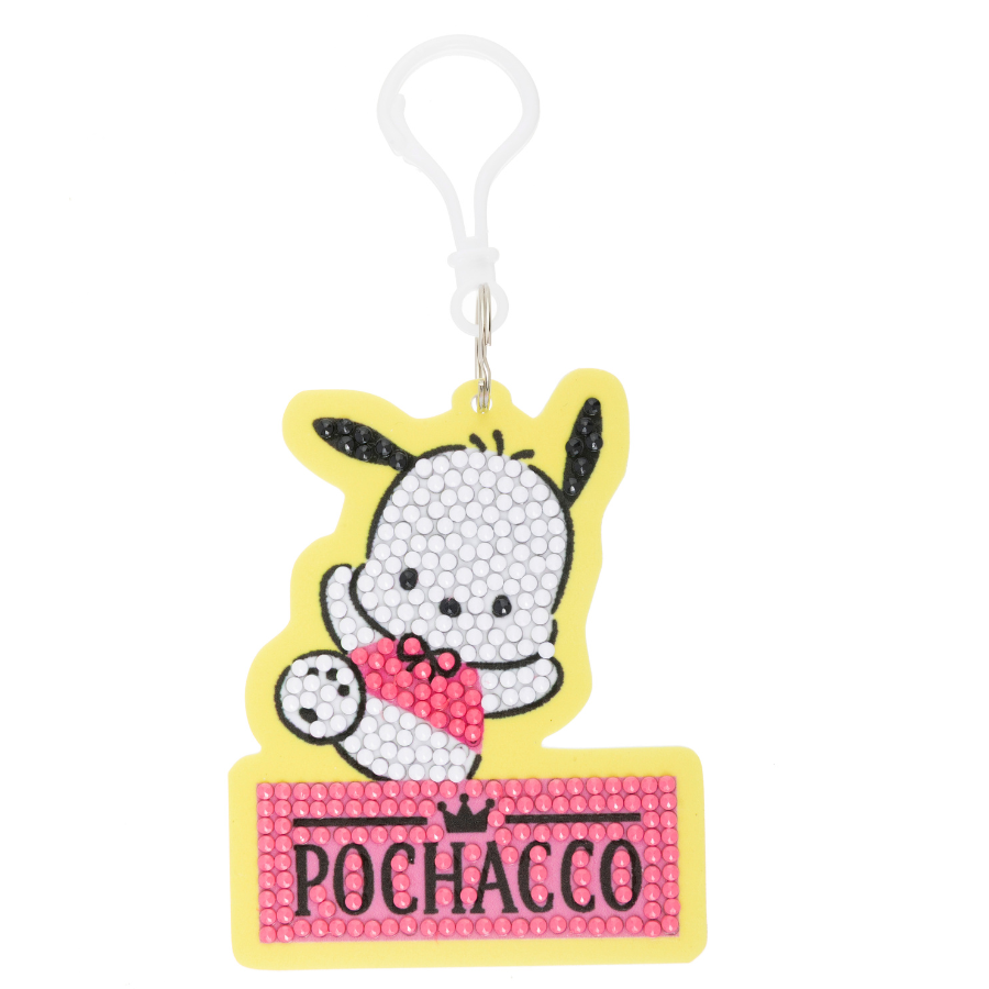 Pochacco Crystal Art Bag Charm Kit Hello Kitty