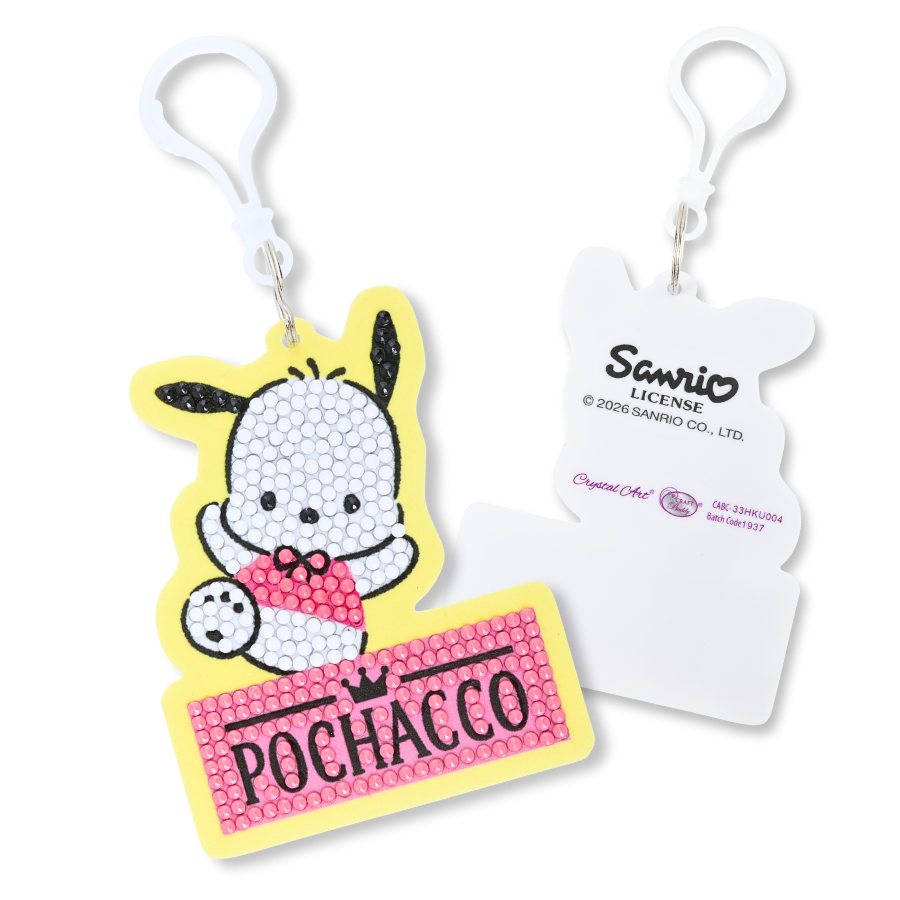 Pochacco Crystal Art Bag Charm Kit Hello Kitty