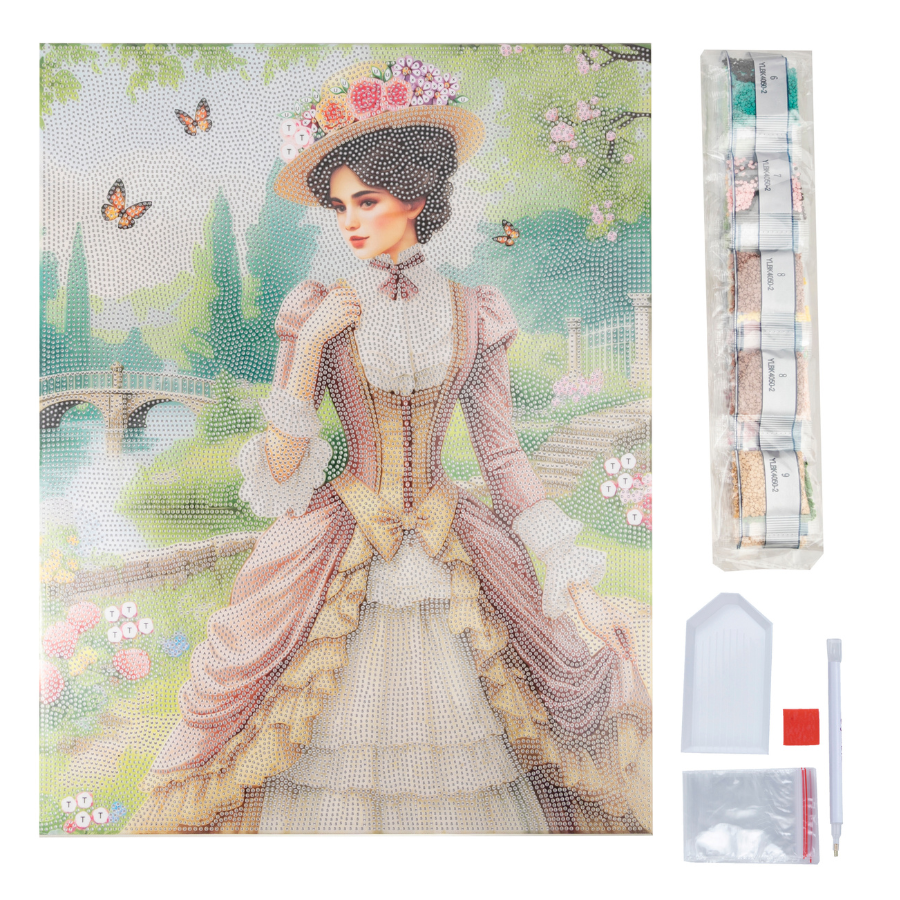 Pretty Promenade Crystal Art Canvas Kit 40x50cm