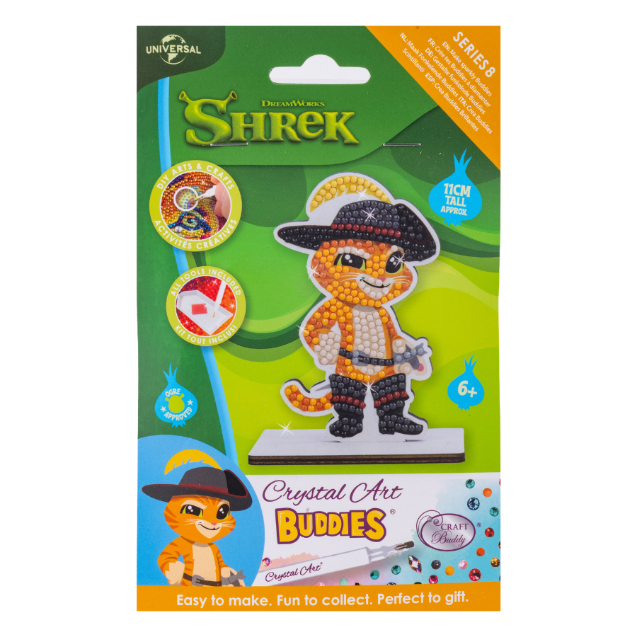 Puss In Boots Crystal Art Buddies Kit Series 8 Shrek