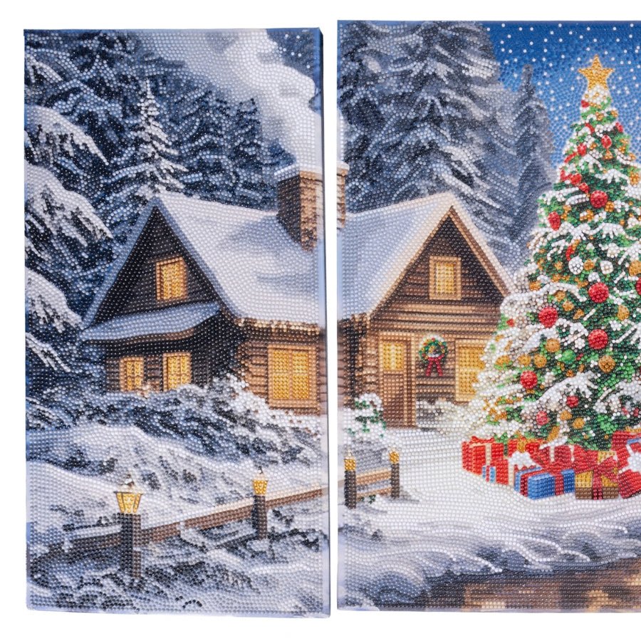 A Quiet Christmas Crystal Art Canvas Triptych Kit