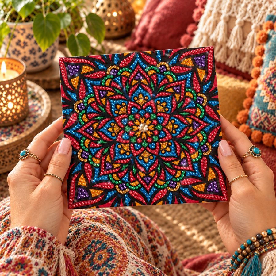 Radiant Mandala Crystal Art Card Kit 15x15cm