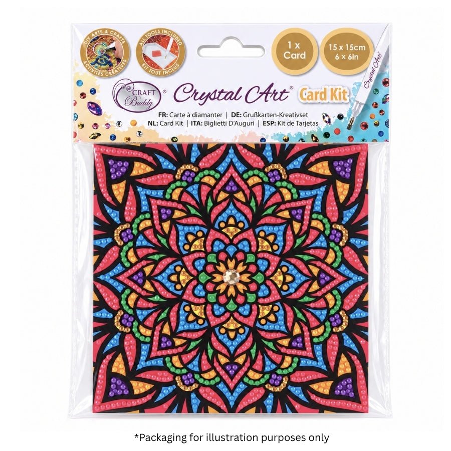Radiant Mandala Crystal Art Card Kit 15x15cm