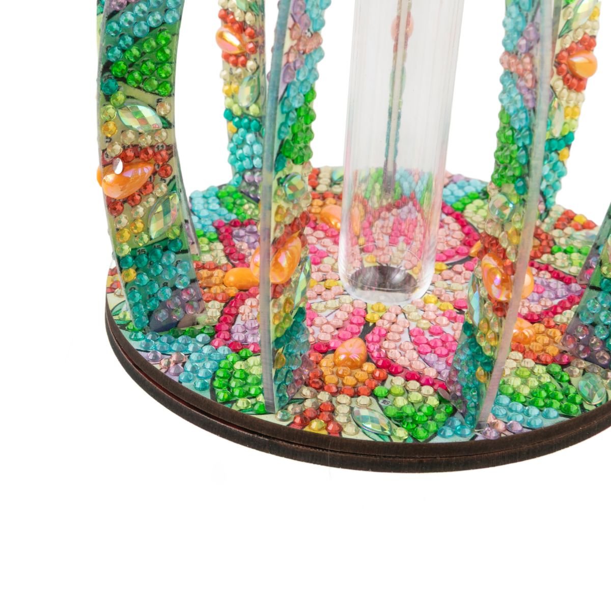 Radiant petals crystal art vase base