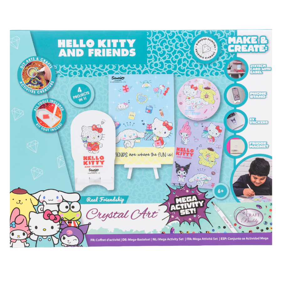 Real Friendship Crystal Art Mega Activity Set Hello Kitty & Friends