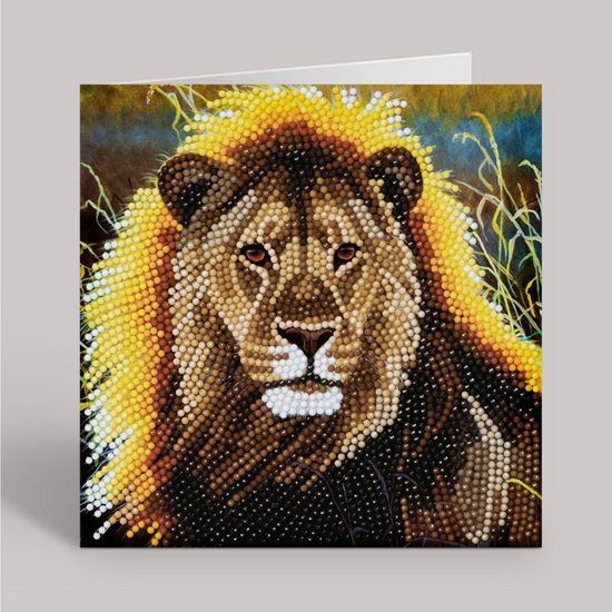 CCK-A13: "Resting Lion" Crystal Card Kit