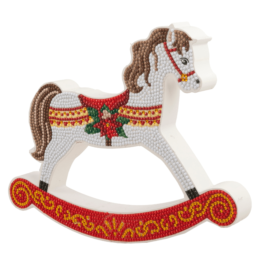 Rocking Horse Crystal Art Wooden Decoration Kit