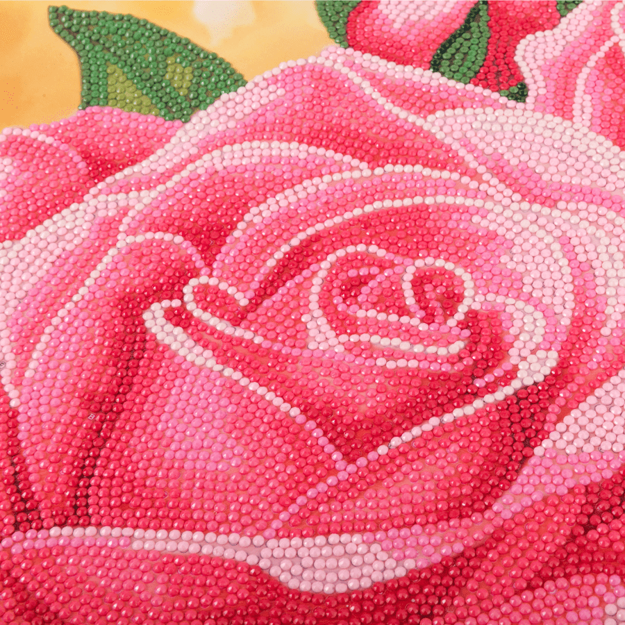 Roses Crystal Art Scroll Kit 40x50cm