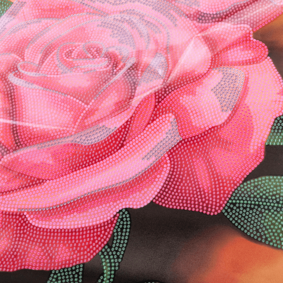 Roses Crystal Art Scroll Kit 40x50cm