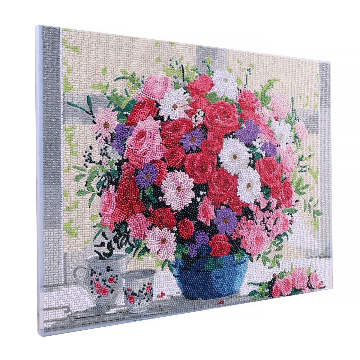 Roses in sunlight crystal art canvas 40x50 side